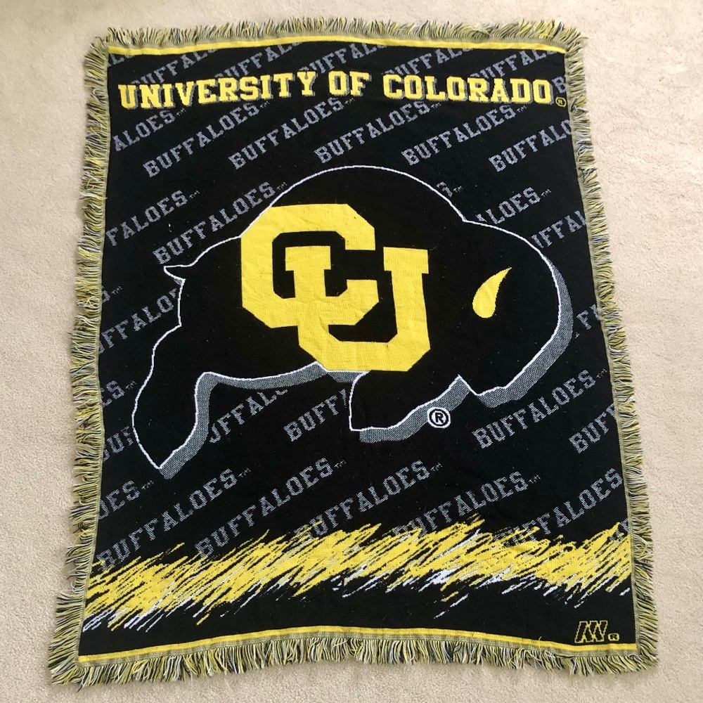 Univ of Colorado Buffaloes afghan throw